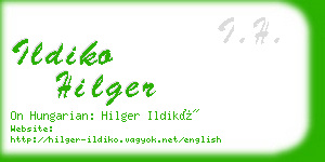 ildiko hilger business card